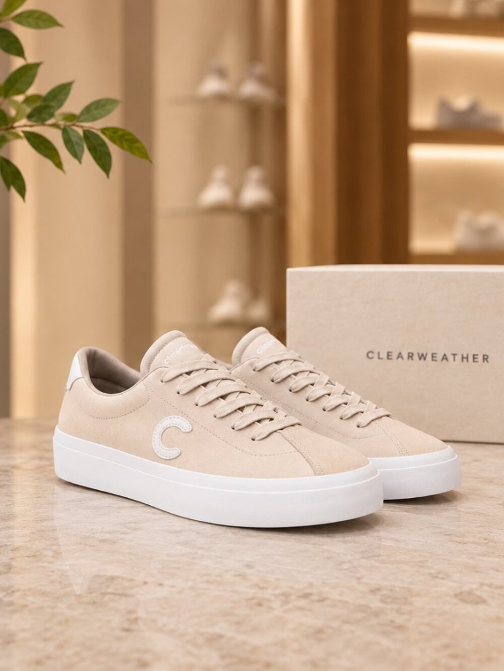 Clearweather Jet Stream Bone Leather Suede Sneakers Men’s 11.5 NIB